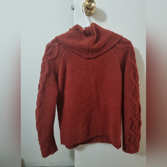 Papaya Cowl Turtleneck Sweater - Picture 2 of 3
